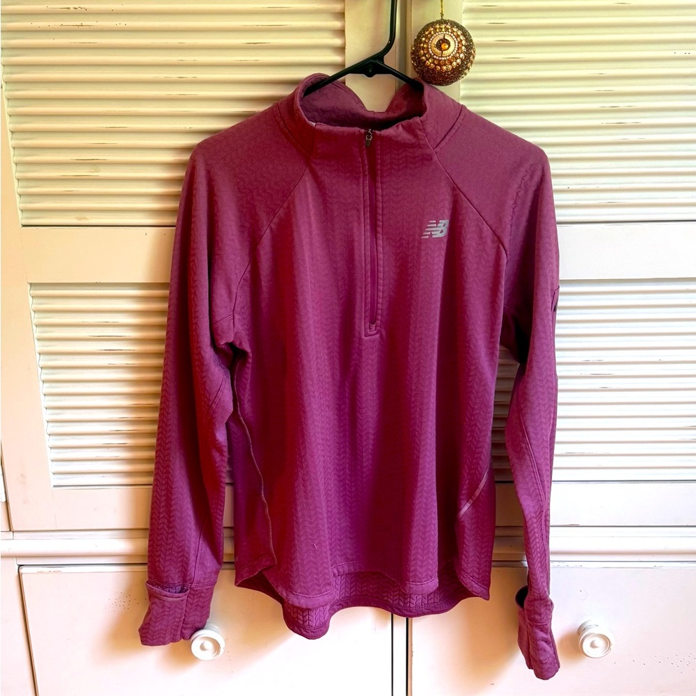New Balance Women’s, Light Plum Running Quarter-zip, Size CL